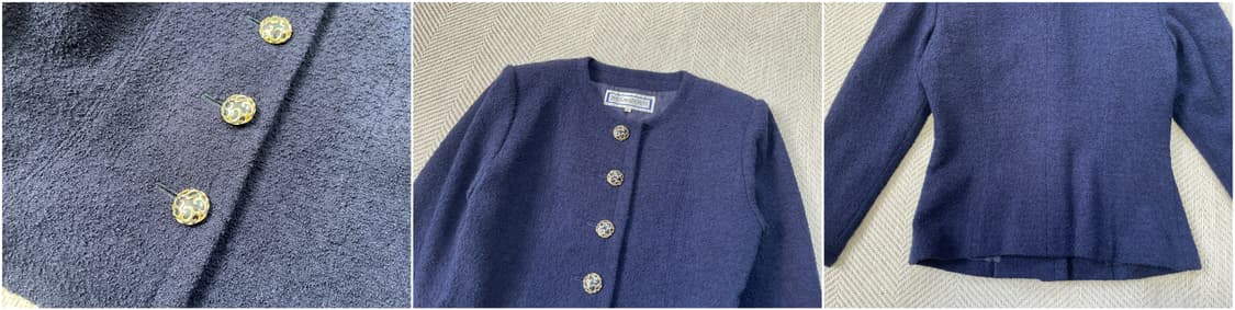 이브 생 로랑 오너먼트 버튼 울 재킷 J03491 상품이미지8