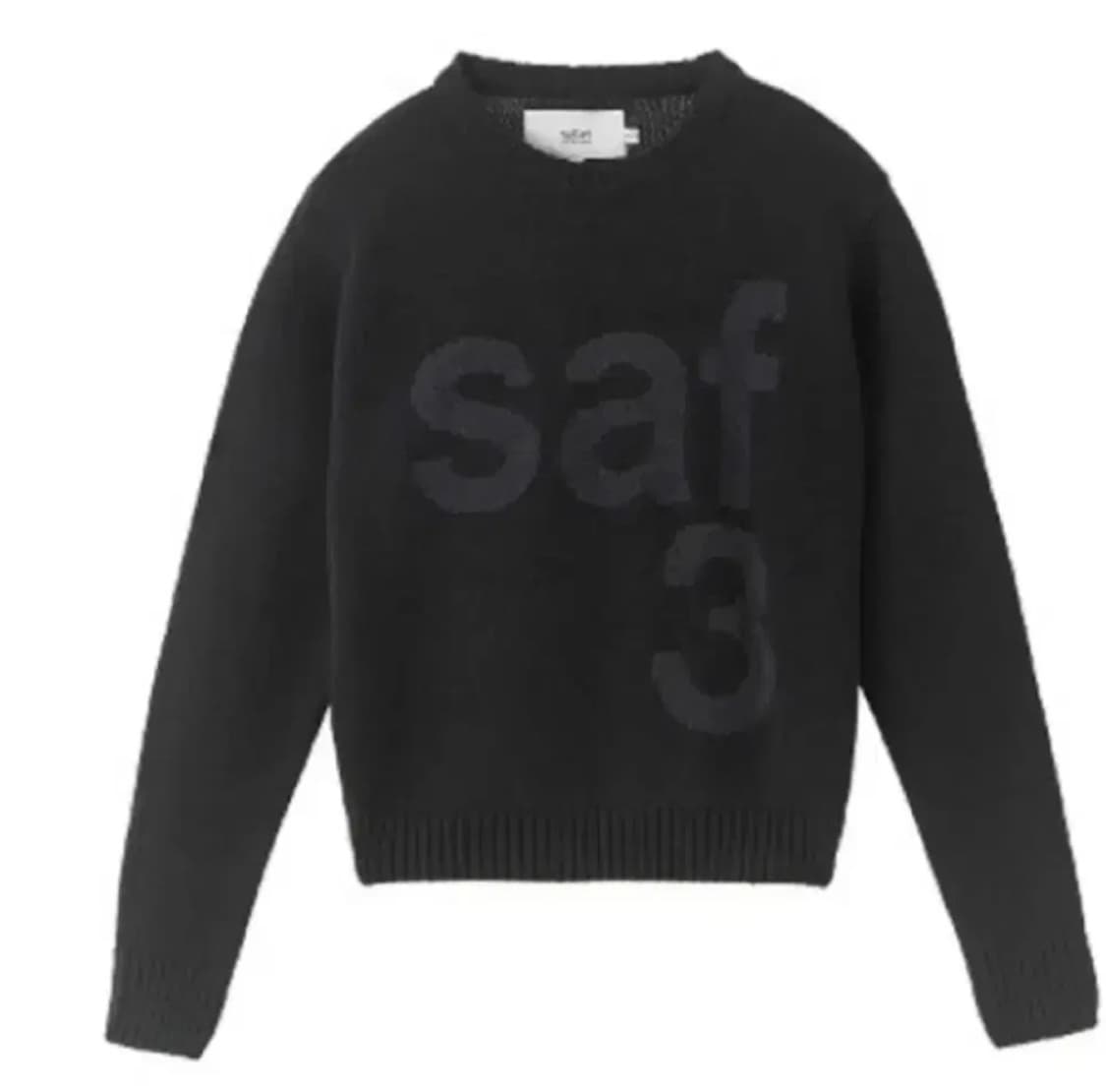 사파리스팟 우먼 1/2 베이직 사파리 니트 블랙 상품이미지1