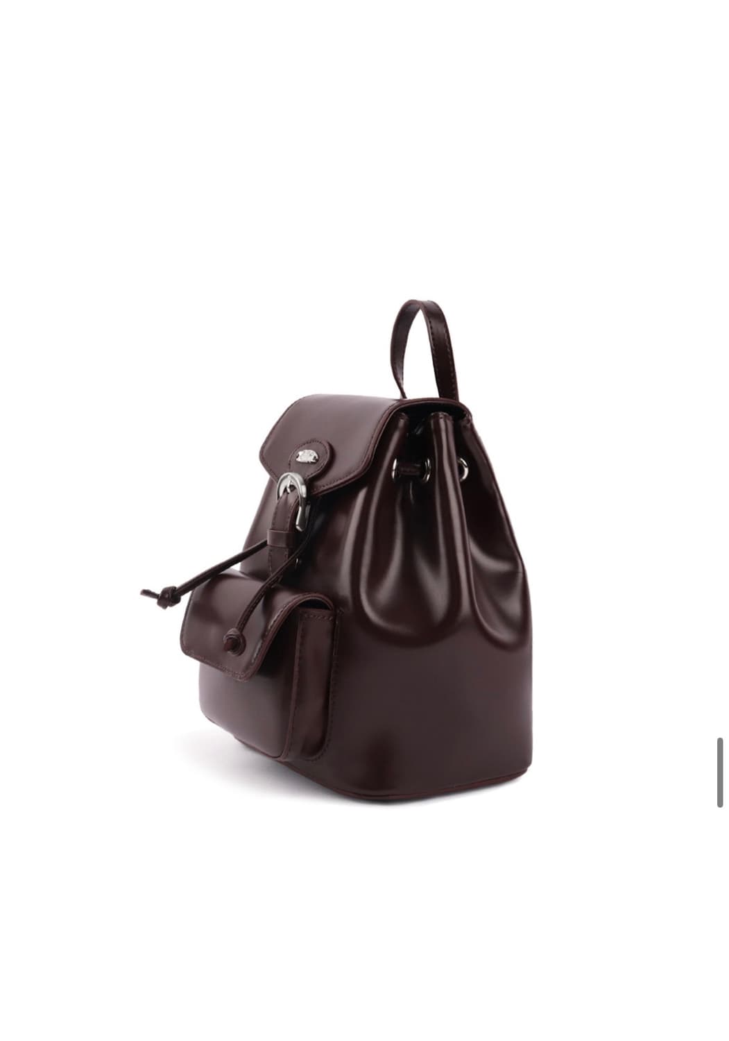 Nute Buckle Backpack Mini_Choco brown 상품이미지4