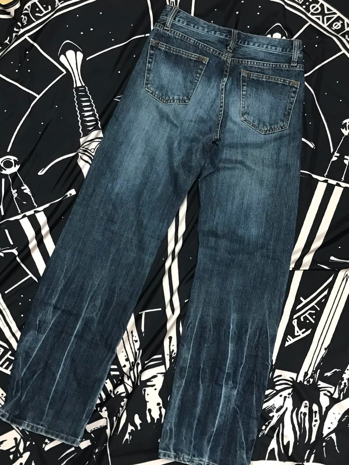 빈티지 펑크 스트라이트핏 데님 팬츠 상품이미지2