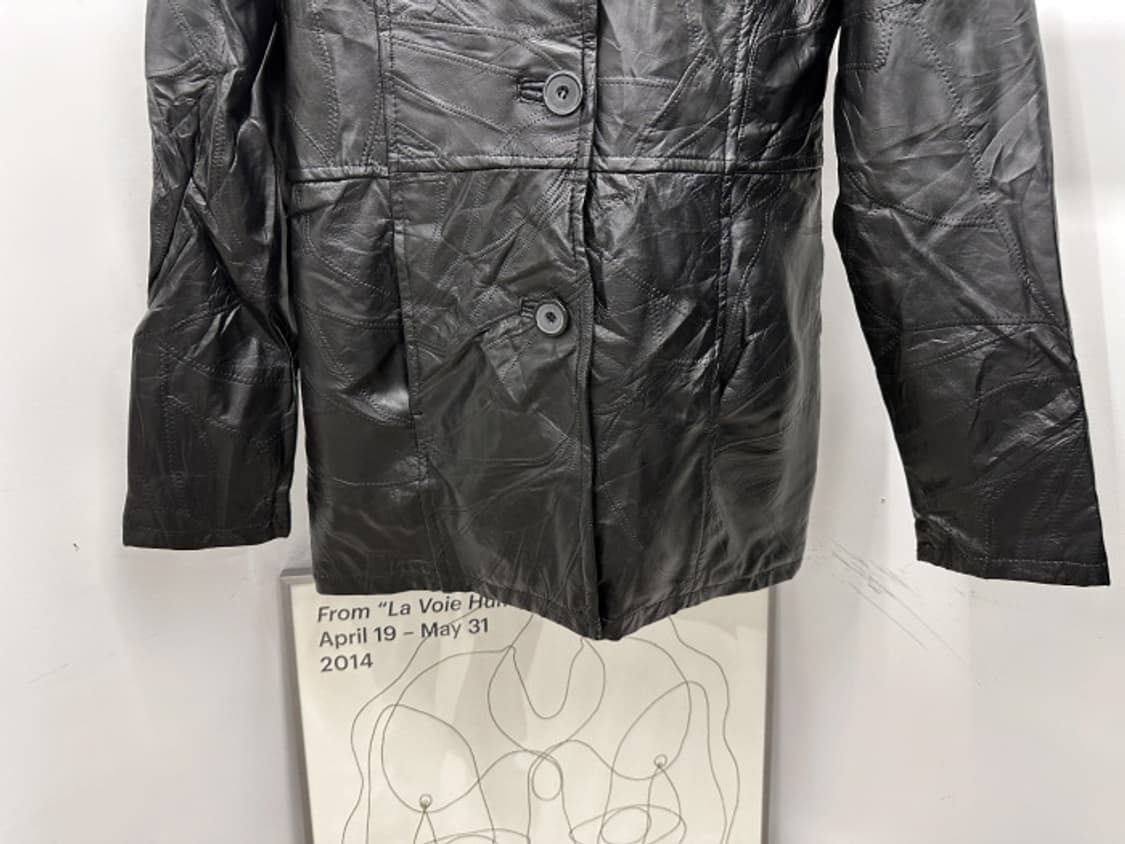 PATCHWORK LEATHER COAT (M~L) 상품이미지5