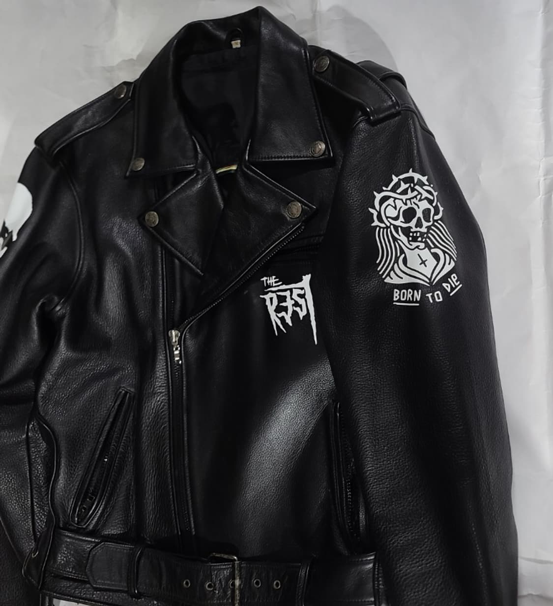 커스텀 남성 가죽 라이더자켓 100사이즈 상품이미지3