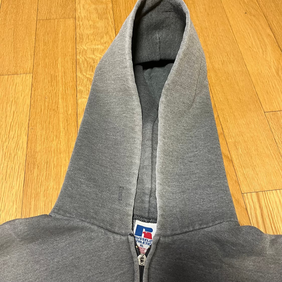 [XL] 90s 빈티지 러셀 후드집업 페이디드 그레이 상품이미지2