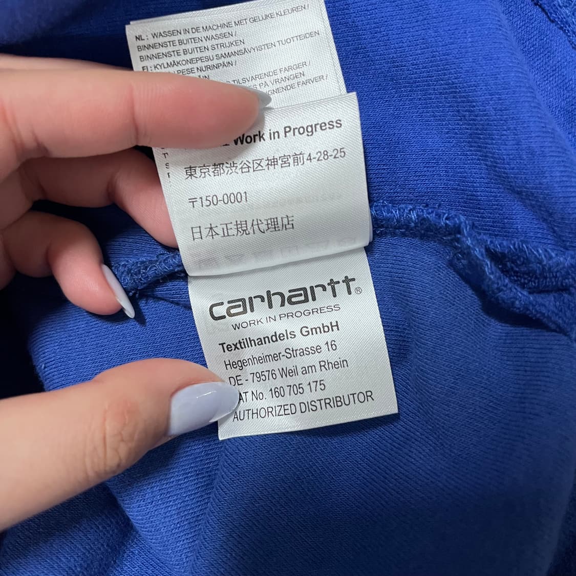 (택달린상품) [정품] 칼하트 블루 타올소재 반팔티 [ L ]  상품이미지7