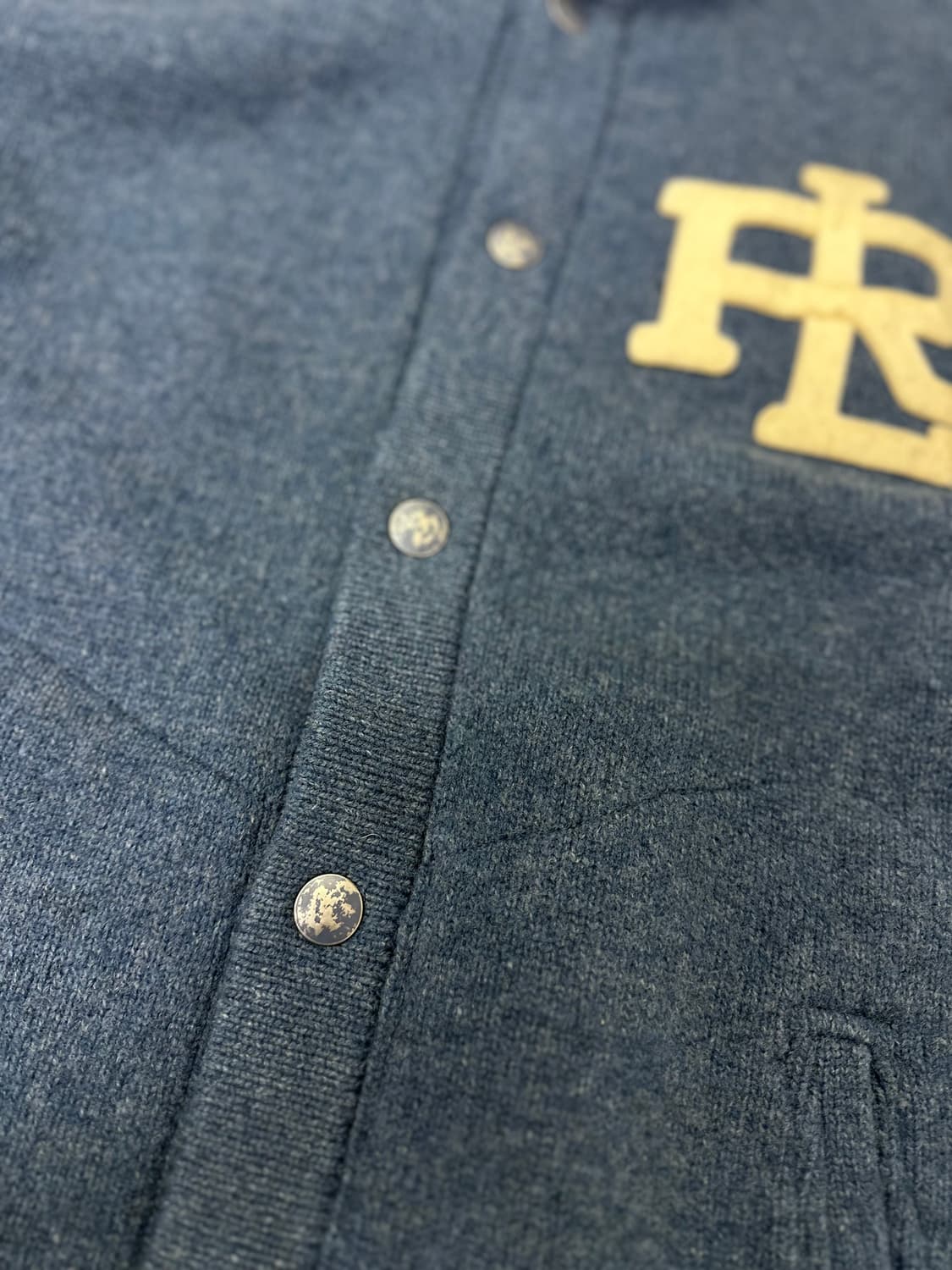 (XL)폴로 폴로진스 R패치 레터맨 숄카라 가디건 딥블루 상품이미지4