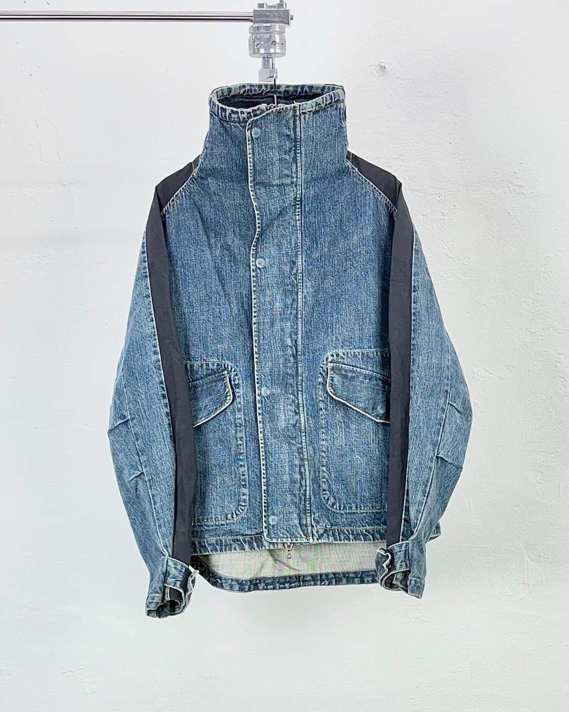 도미넌스 스트라반 프론트 하이넥 케블러 인디고 데님 자켓 상품이미지2