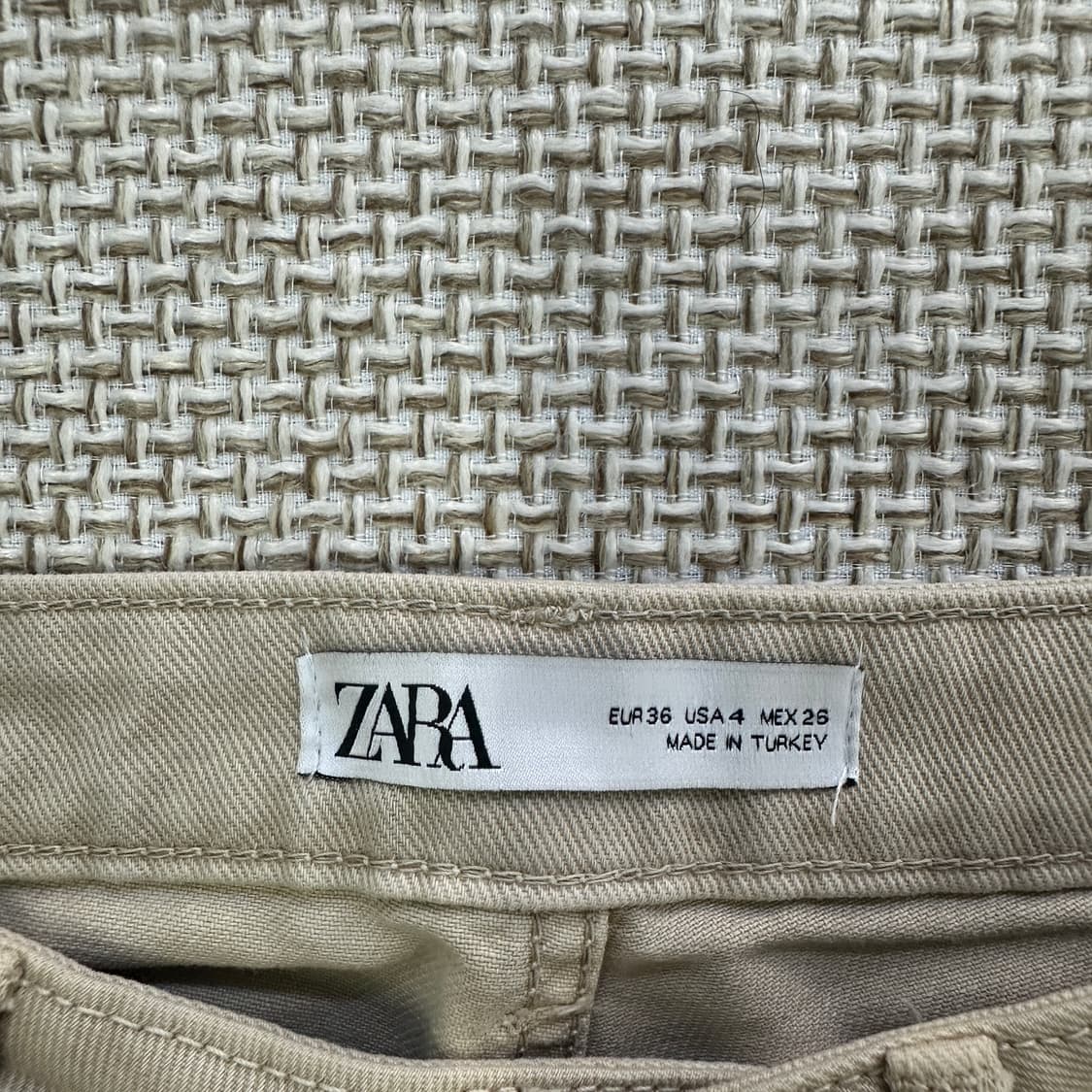 36 자라  베이지 배럴 팬츠 0429D 상품이미지3