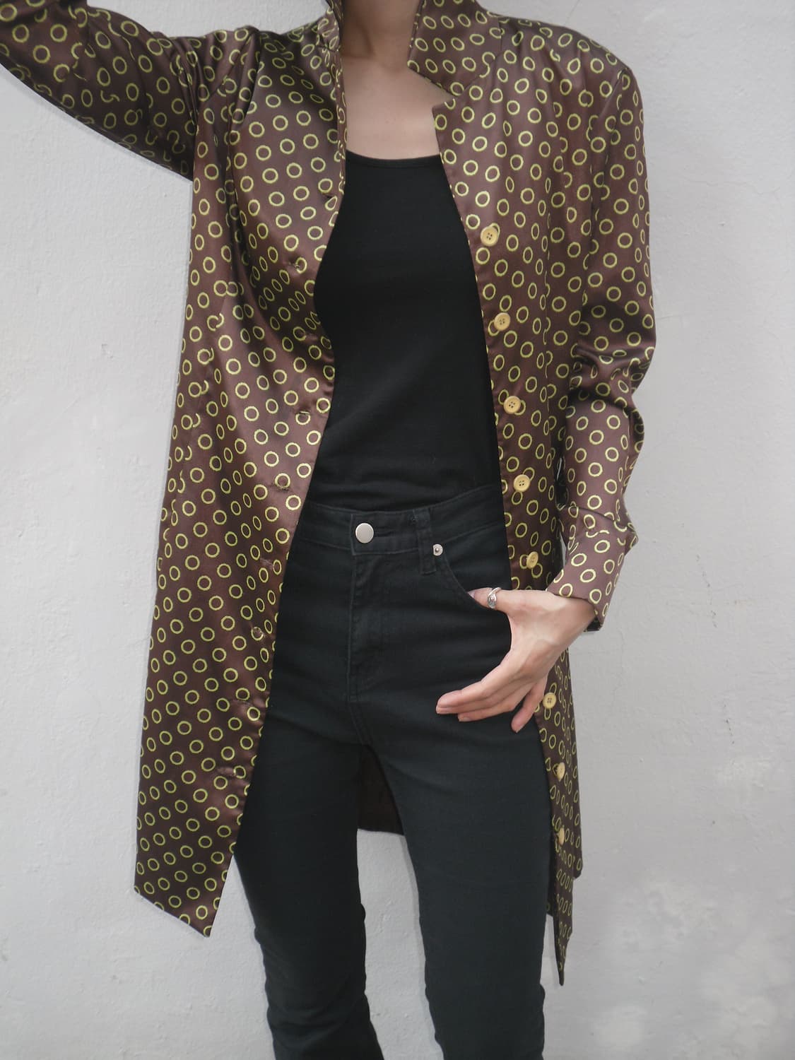 Dot pattern trench coat 상품이미지3