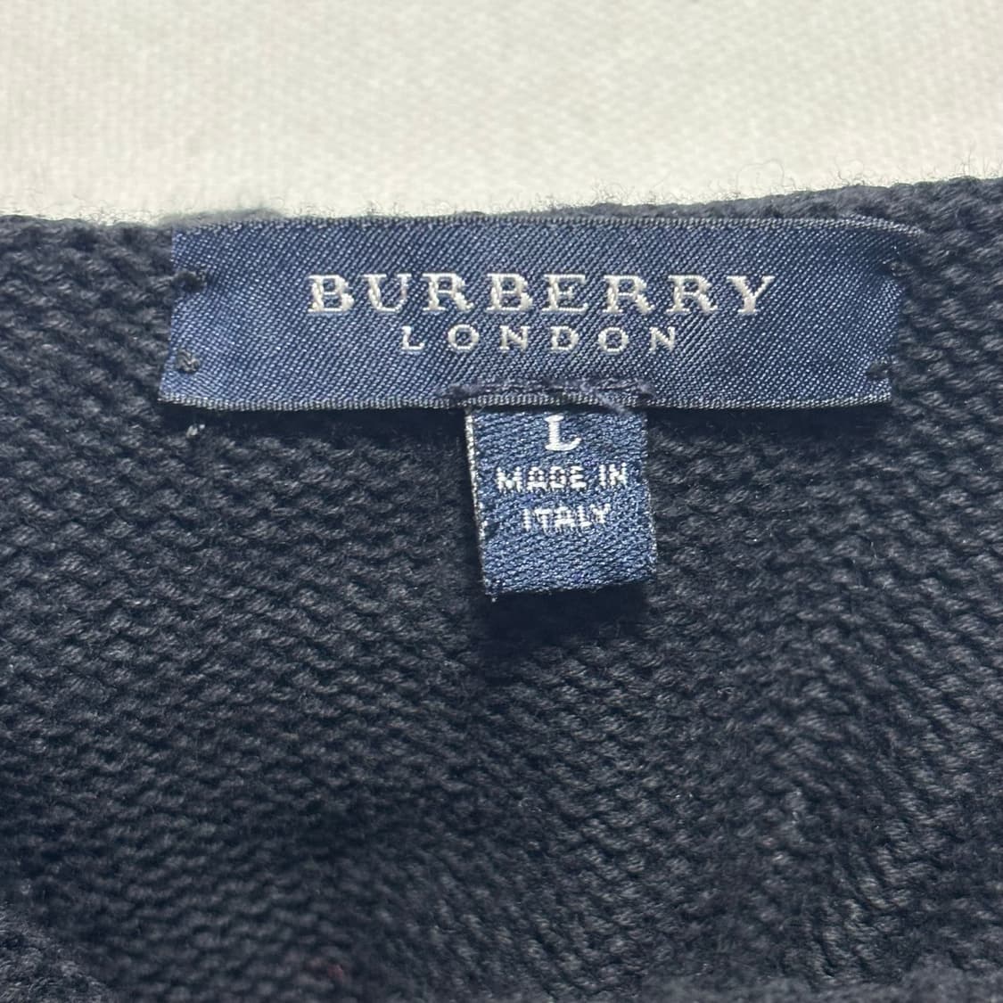 L 버버리 블랙 목폴라 코튼 니트 상품이미지4