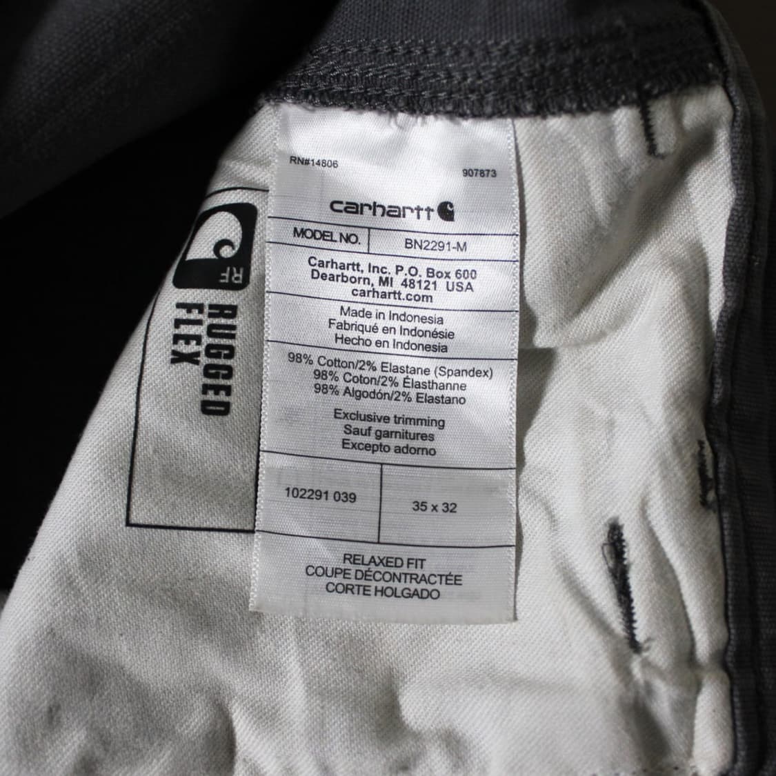 Carhartt 칼하트 러기드 플렉스 릴렉스드핏 워크팬츠 상품이미지6