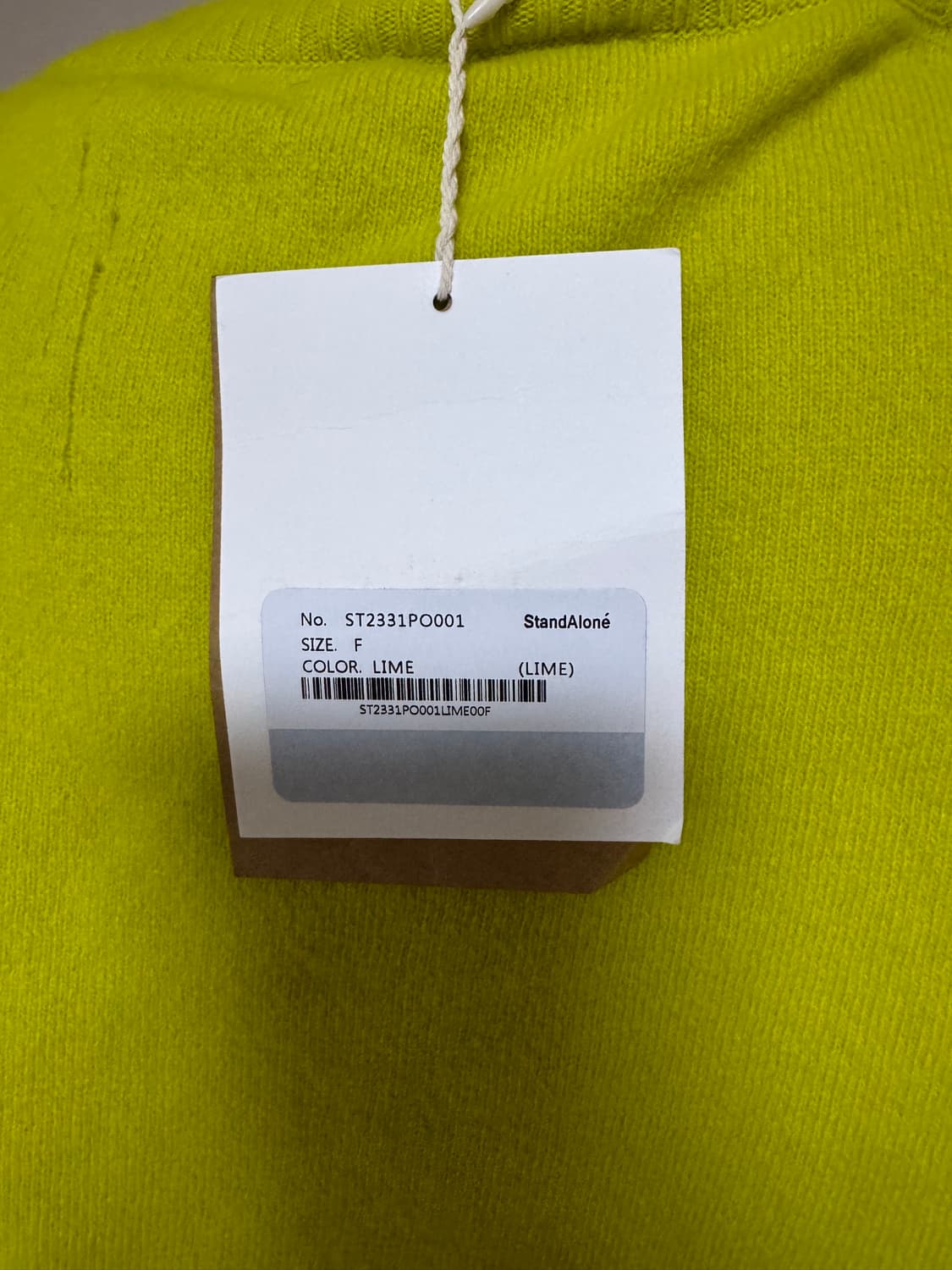 StandAlone 라임 크롭 니트 F 새상품  상품이미지3