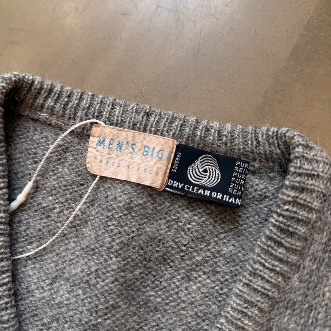 80S 맨즈 비기 BY 타케오키쿠치 에스닉 퓨어  뉴 울 베스트 상품이미지5