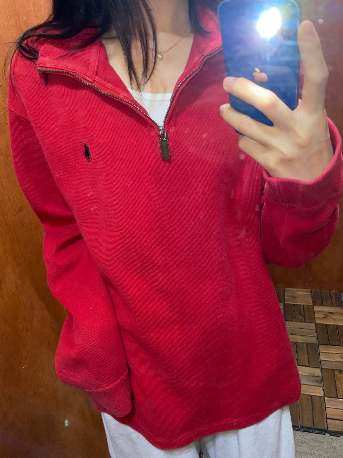 (L) POLO 폴로 랄프로렌 반집업 스웻셔츠 맨투맨 상품이미지2