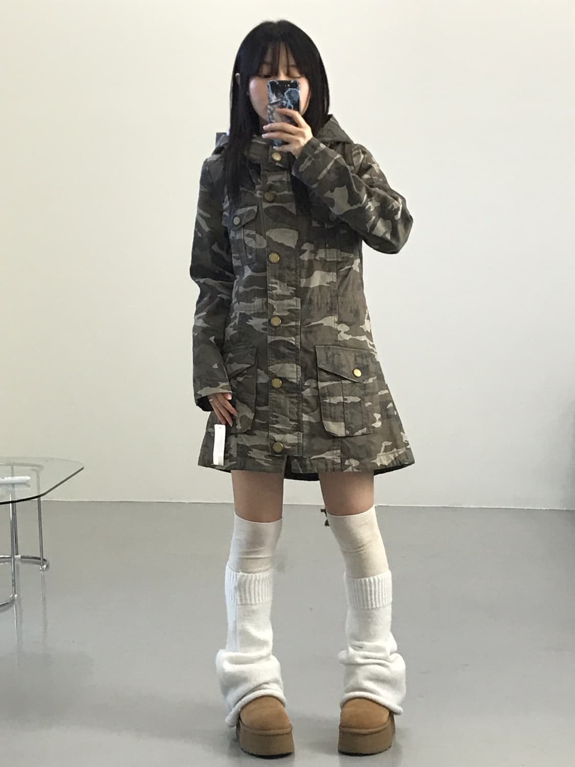 Sky Bomber High Neck Camo Jackets 상품이미지1