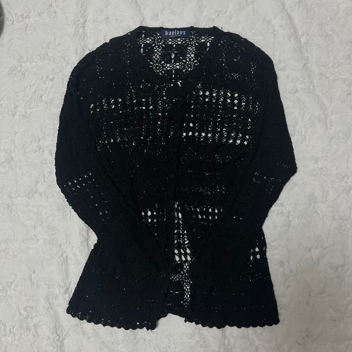 블랙 크로쉐 가디건 모리 페어리 고스 오리엔탈 상품이미지1