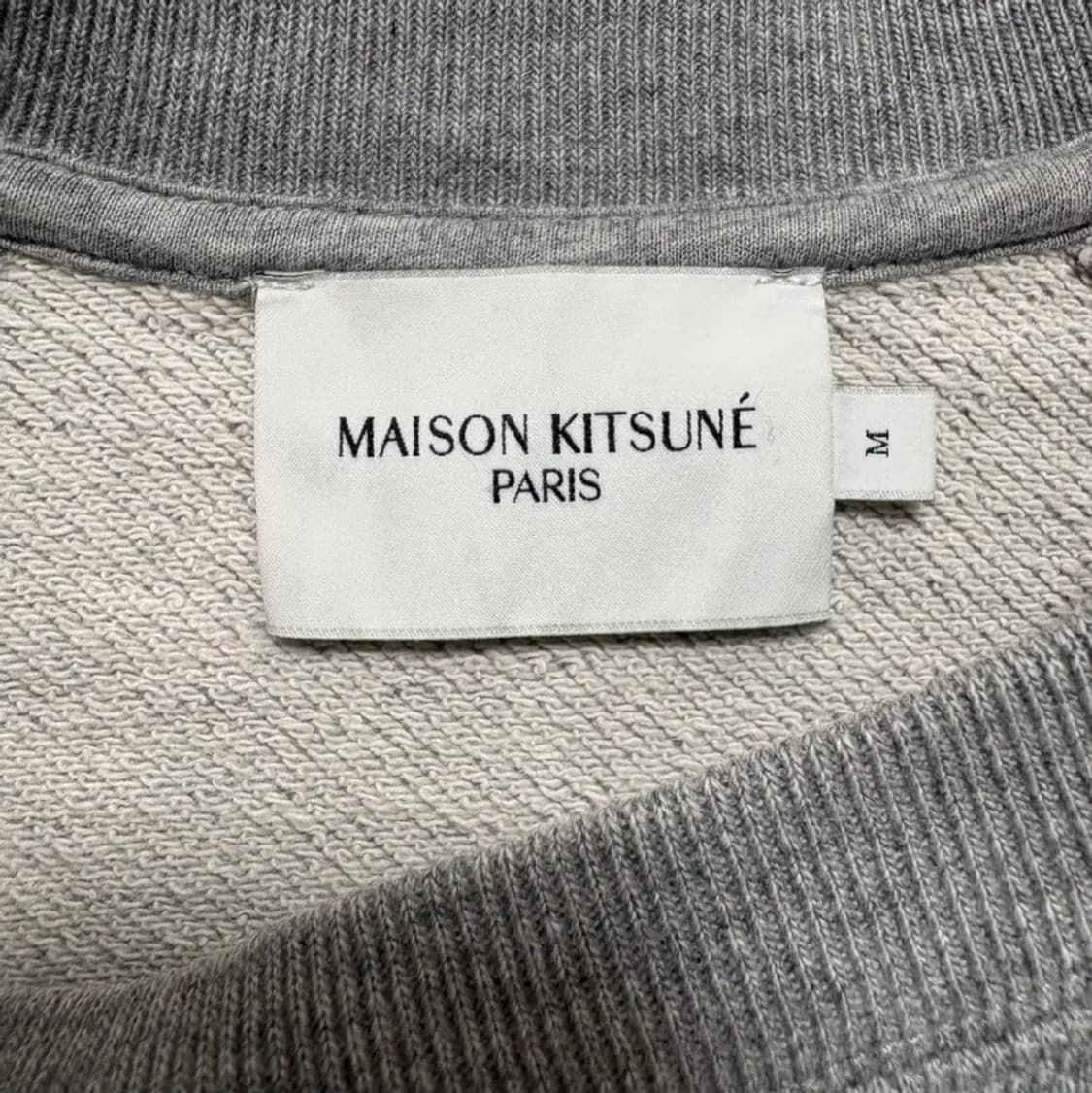 메종키츠네 폭스헤드  맨투맨 M 회색 상품이미지4