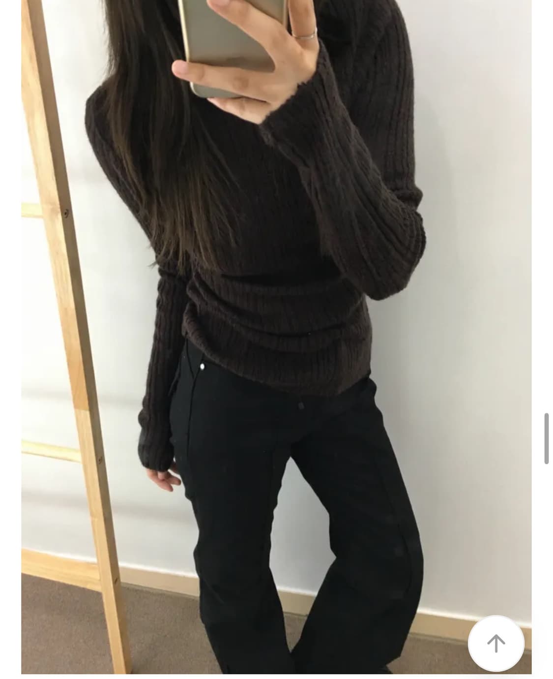 앤티즈 튜프티 아워캐비넷 브라운 니트 모헤어 골지 상품이미지3