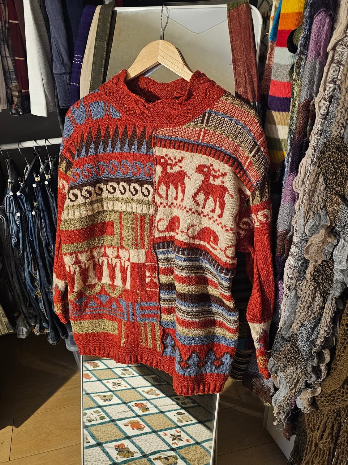 정원 속 동물농장 니트 상품이미지1