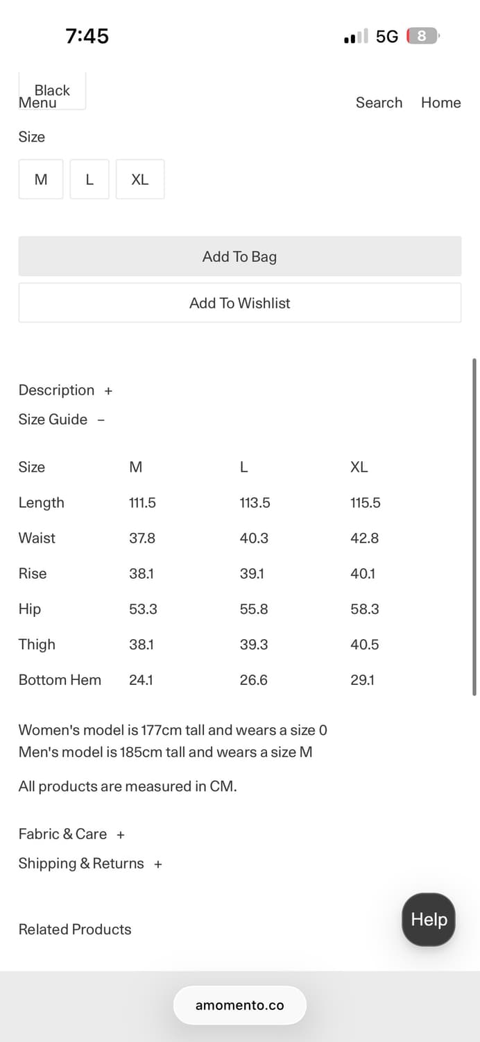 Amomento Men's Curved Silhouette Pants, 상품이미지2