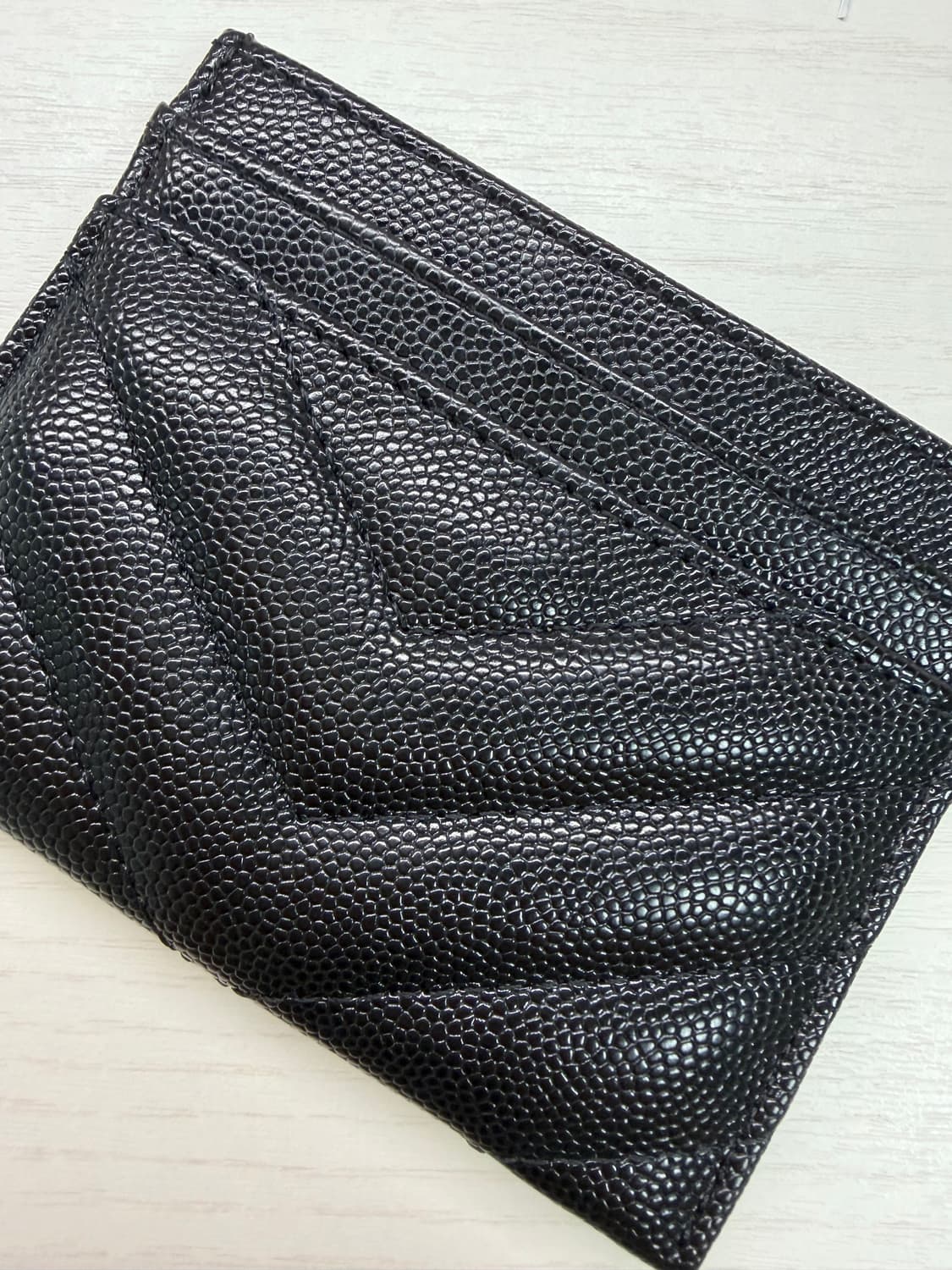 입생로랑 생로랑 카드지갑 블랙 캐비어명품샤넬금장은장 상품이미지2