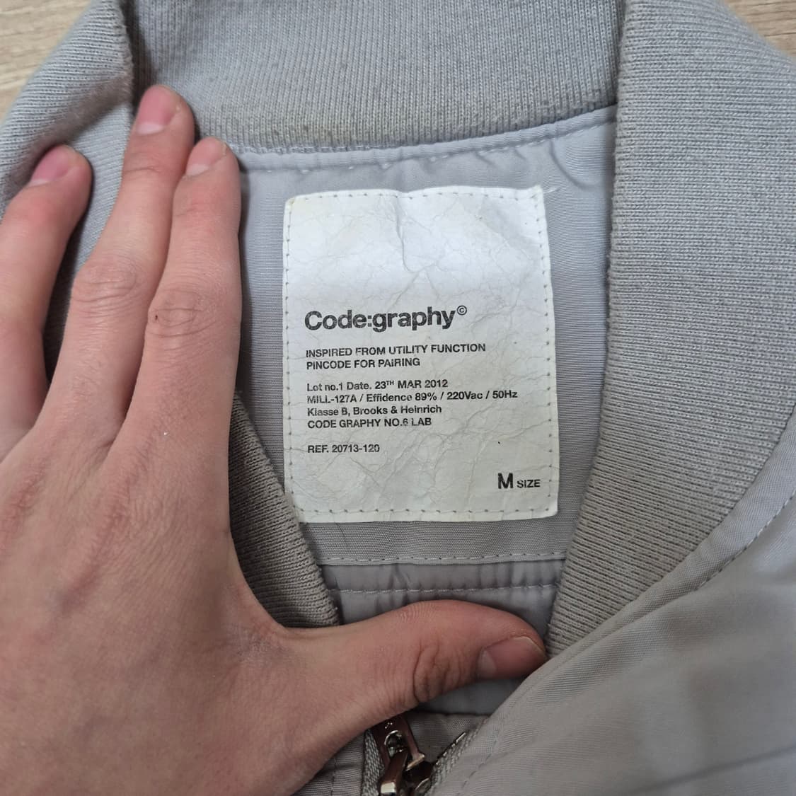 코드그라피 그레이 MA-1 항공점퍼 M(95) 상품이미지5