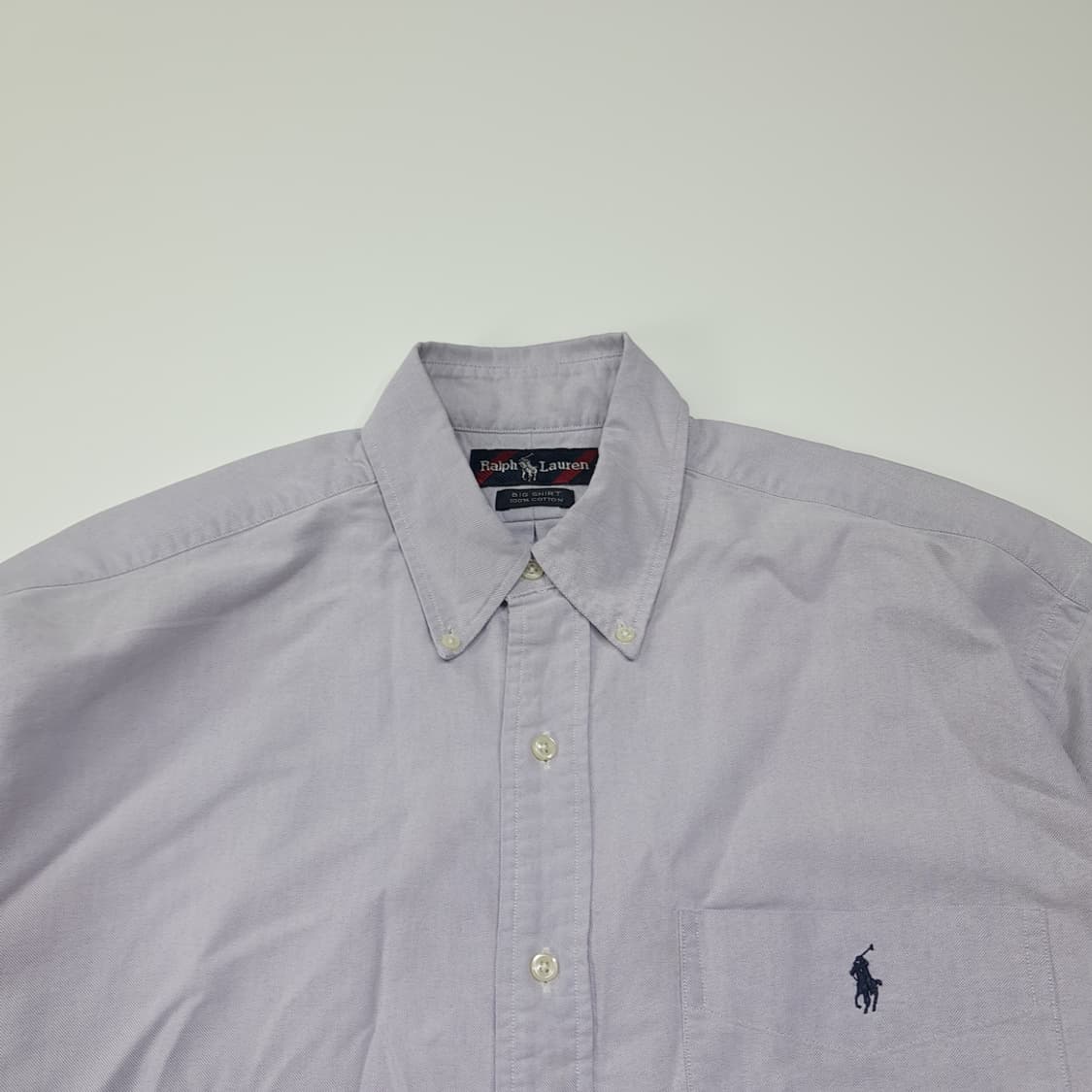 CL657 M 폴로 90s 코튼 빅셔츠 라벤더 셔츠 남방 상품이미지2