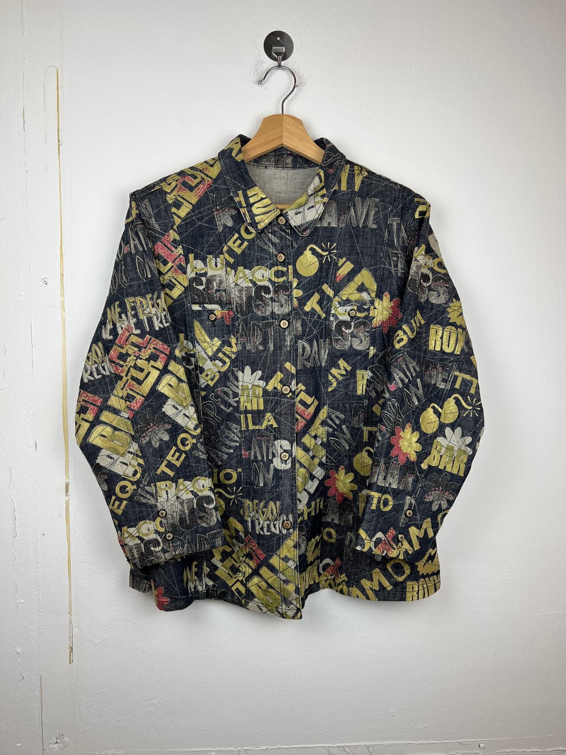 빈티지JPN  패턴 데님 셔츠 F 상품이미지1