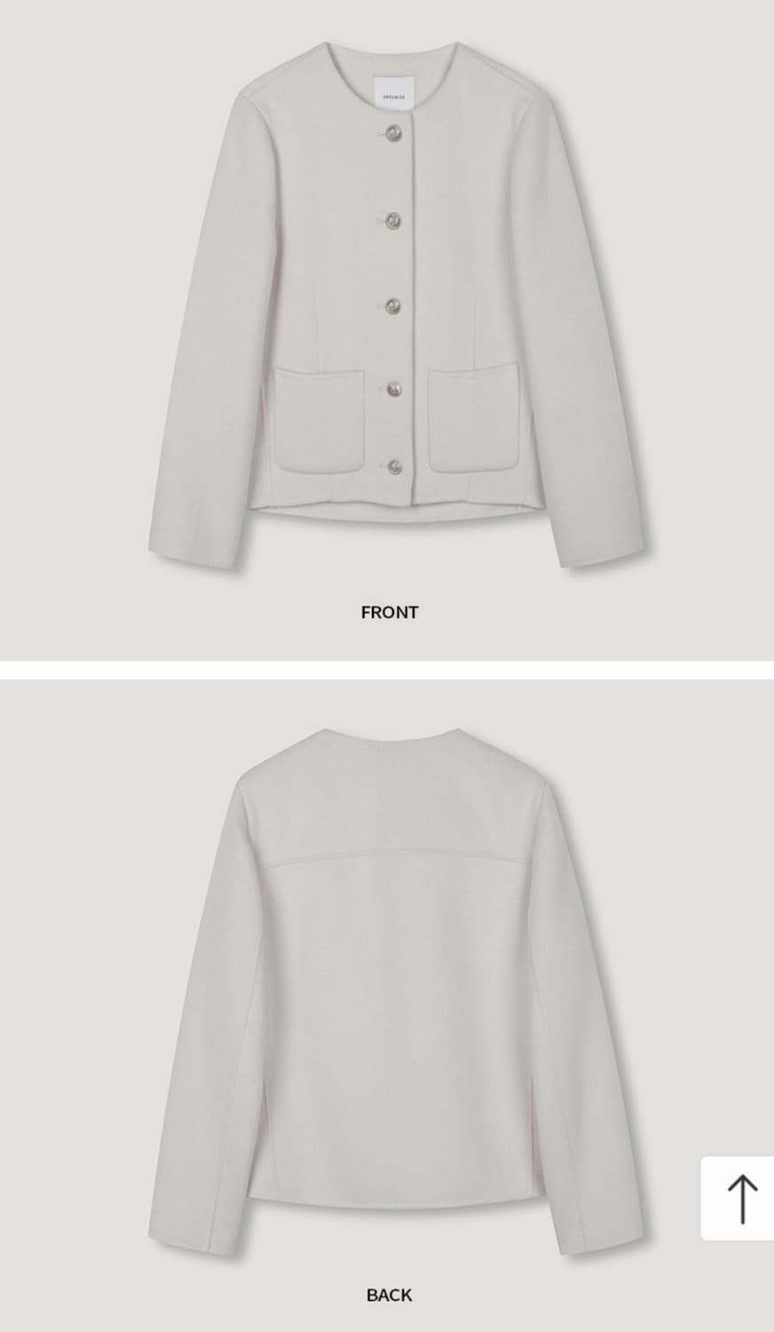 SHESMISS 쉬즈미스 아이보리 울 핸드메이드자켓 (55) 상품이미지5