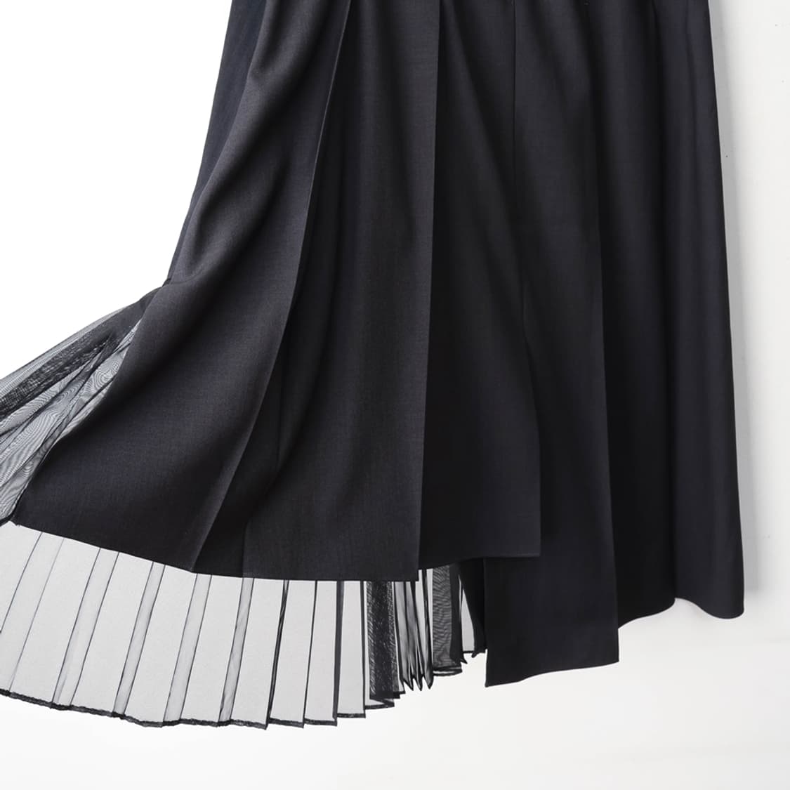 28/피플오브더월드 헤링본 콤비 플리츠스커트 상품이미지6