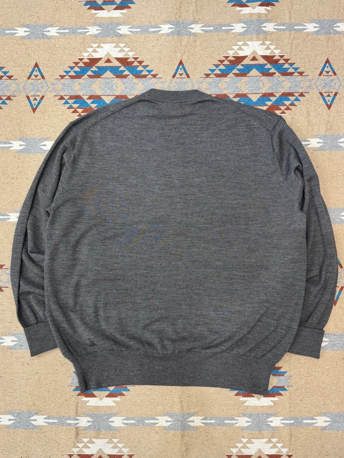 [2][M] 아프레쎄 울 니트 크루넥 스웨터 그레이  상품이미지5