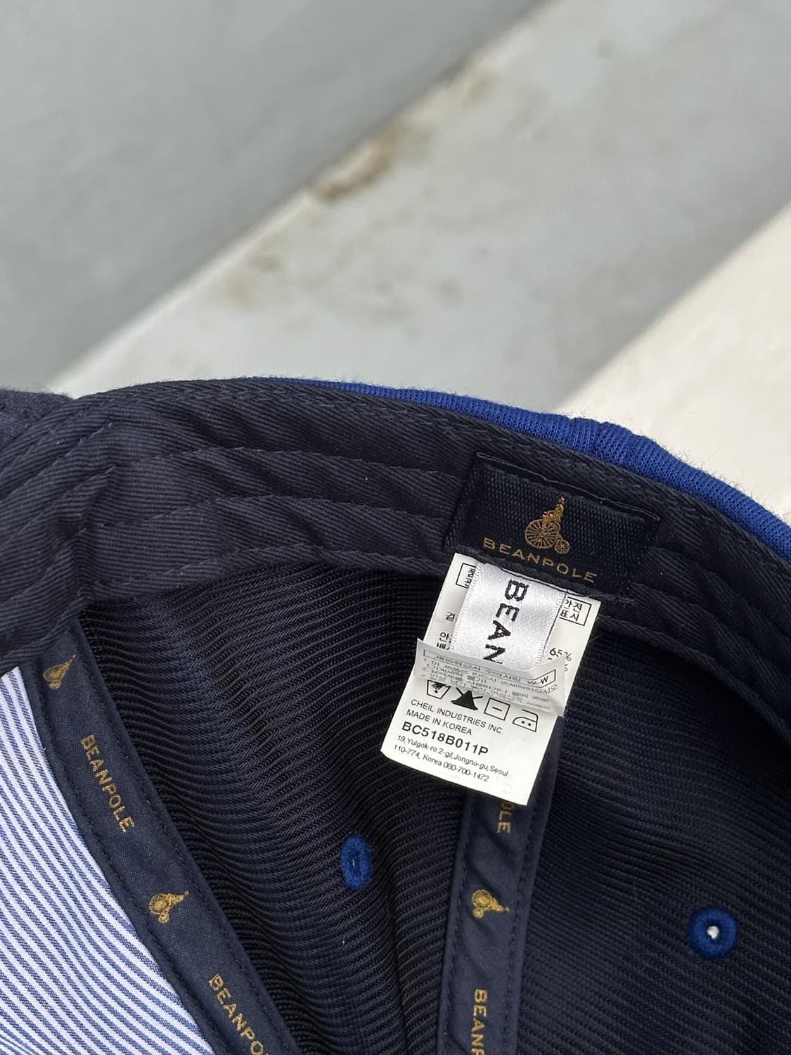 [F] 빈폴 도트패턴 블루네이비 볼캡 모자 상품이미지7