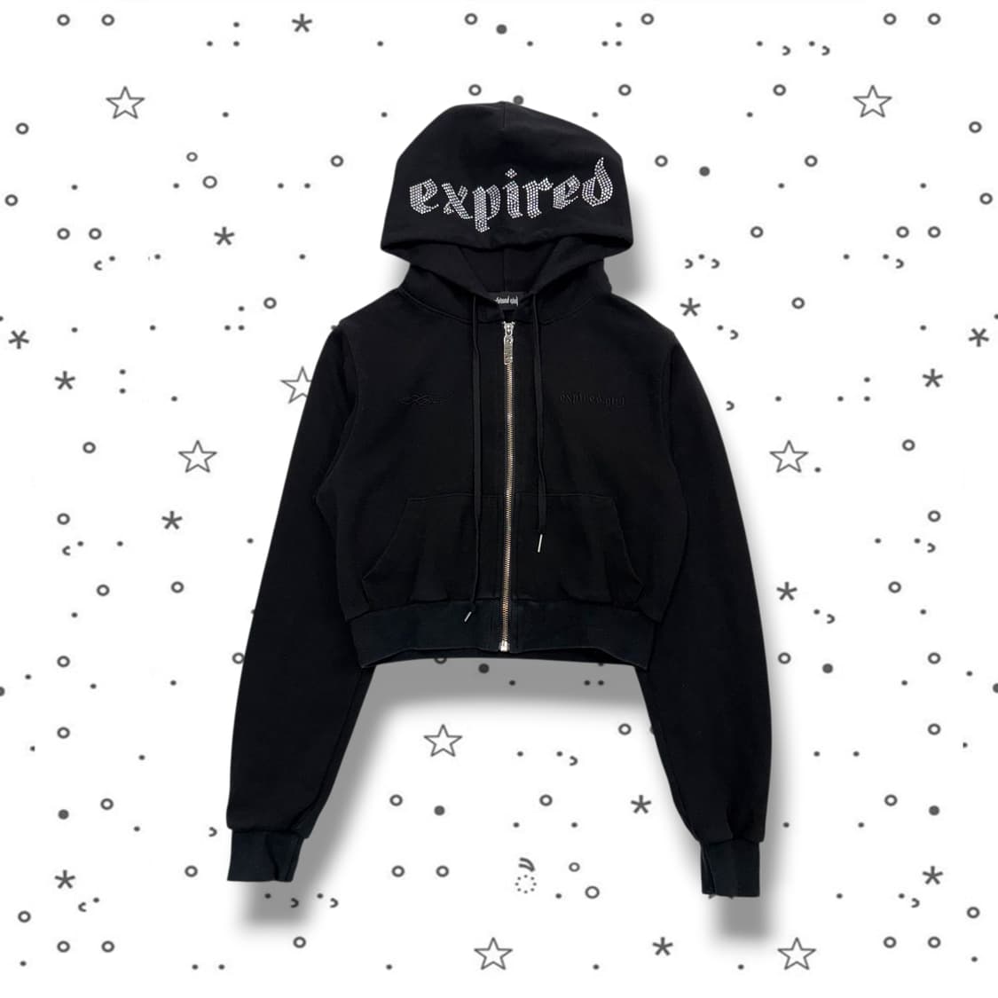 F Expired Girl 라인스톤 후드집업 상품이미지1