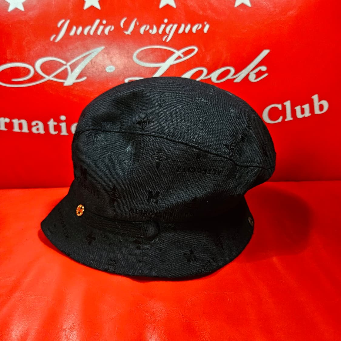 메트로시티 y2k 빈티지 자가드 언발란스 버킷햇 벙거지
 상품이미지4