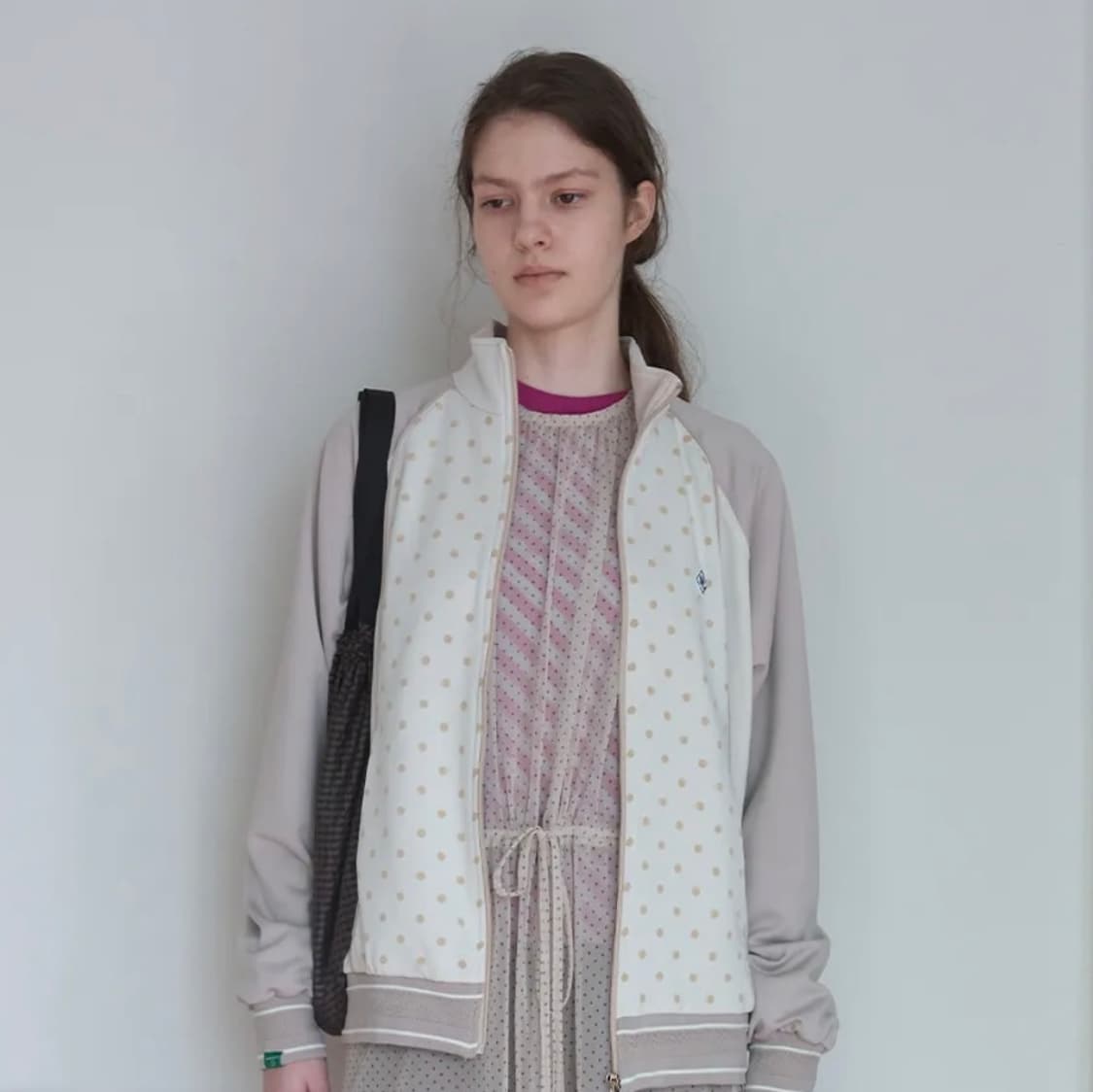 노컨텐츠 Dot jersey jacket_ Cream beige 상품이미지3