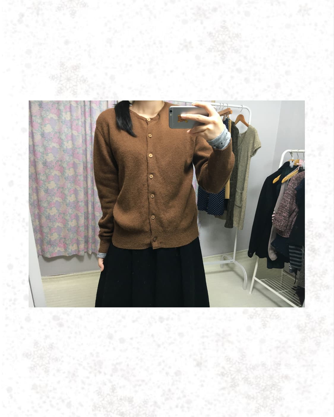 카멜 브라운 울 가디건 상품이미지1