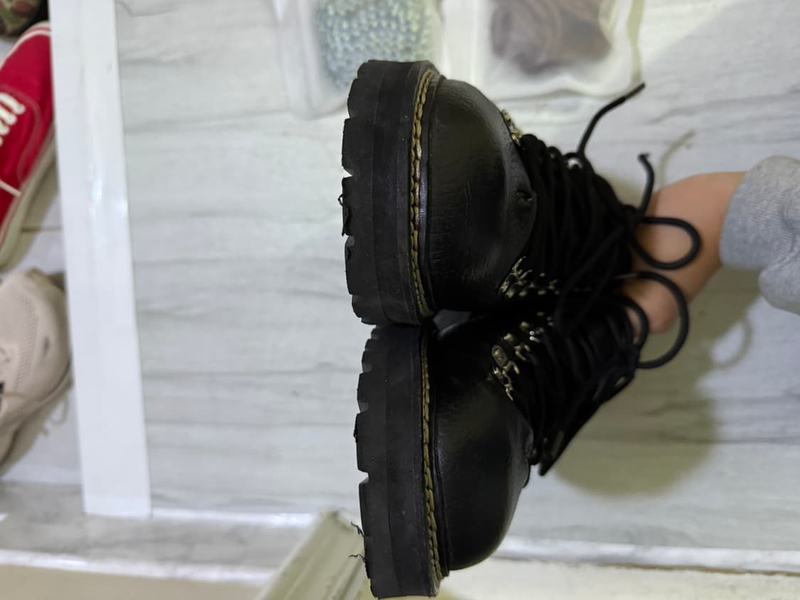 [275] 페넌 하이 부츠 로우 pebbled black 상품이미지4