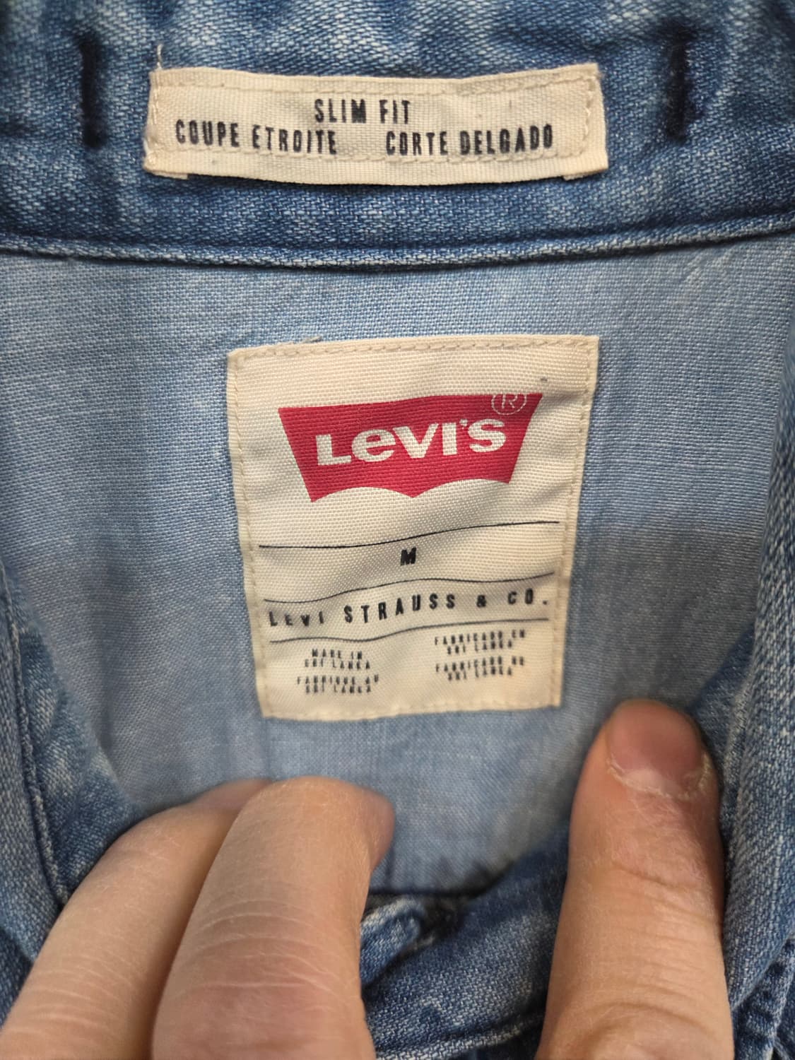 리바이스 빈티지 웨스턴 데님셔츠 긴팔 m 슬림 상품이미지3