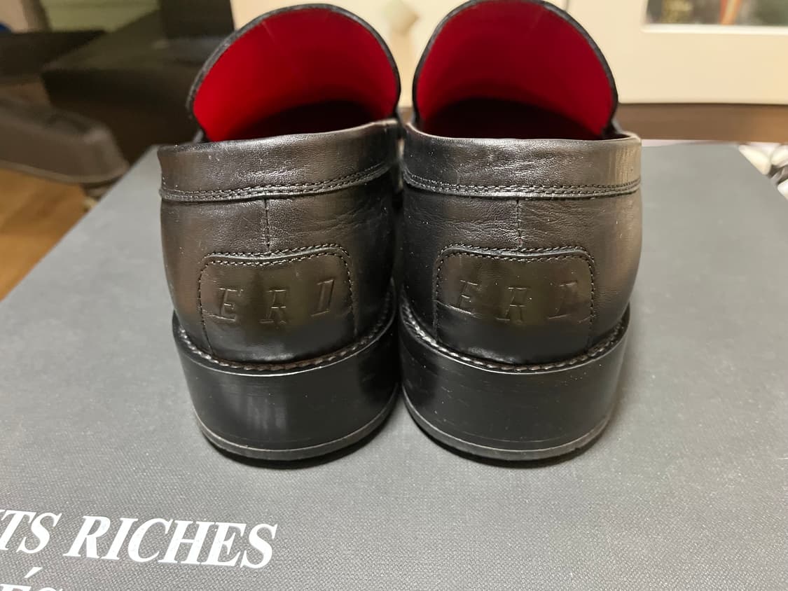 앙팡리쉬데프리메 erd 레더 페니로퍼 블랙 41 판매 상품이미지5