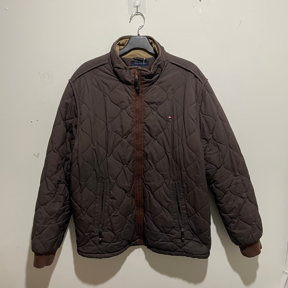 타미힐피거 퀼팅자켓 브라운 상품이미지1