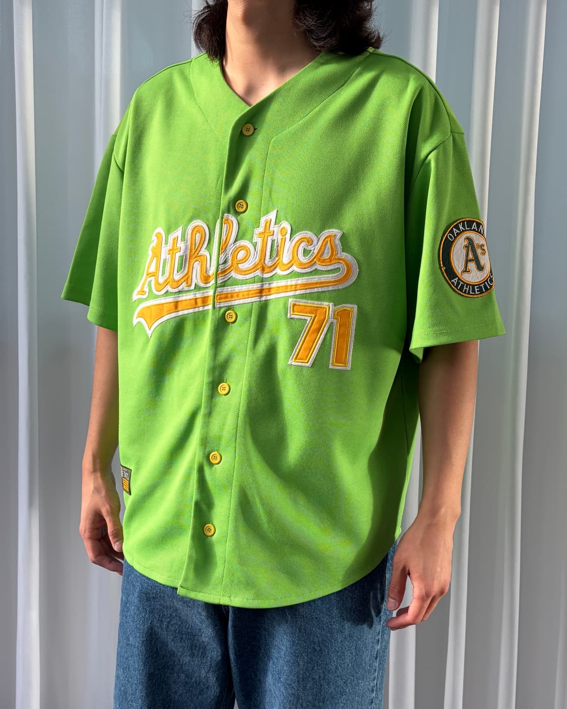 [XL]MLB 올드 오클랜드 애슬레틱스 베이스볼 져지 유니폼 상품이미지1