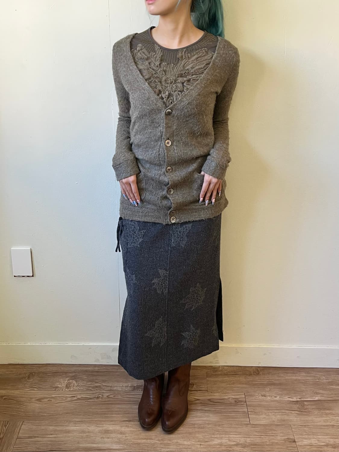 5 japan vtg 울 가디건 상품이미지5