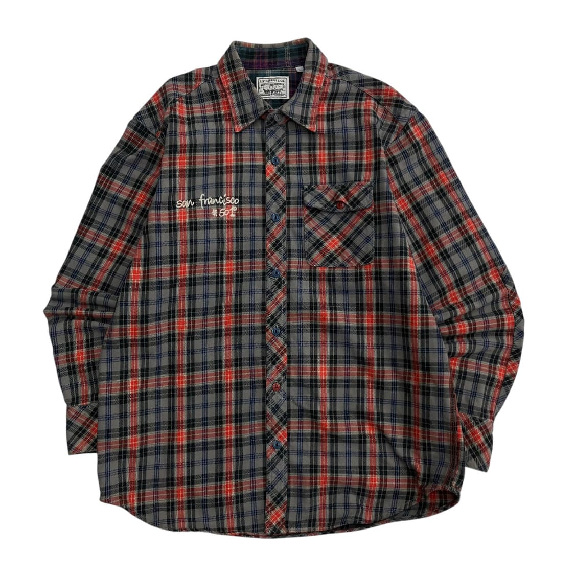 리바이스 사이드 포켓 잔체크 셔츠 L 상품이미지2