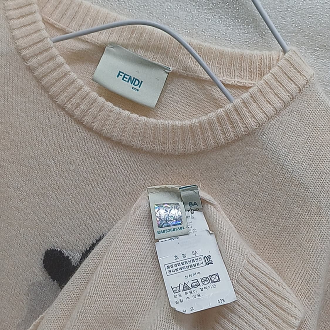 국내매장판 펜디 키즈 캐시미어 울 라운드 니트 아동 8A 사랑봉봉 상품이미지3