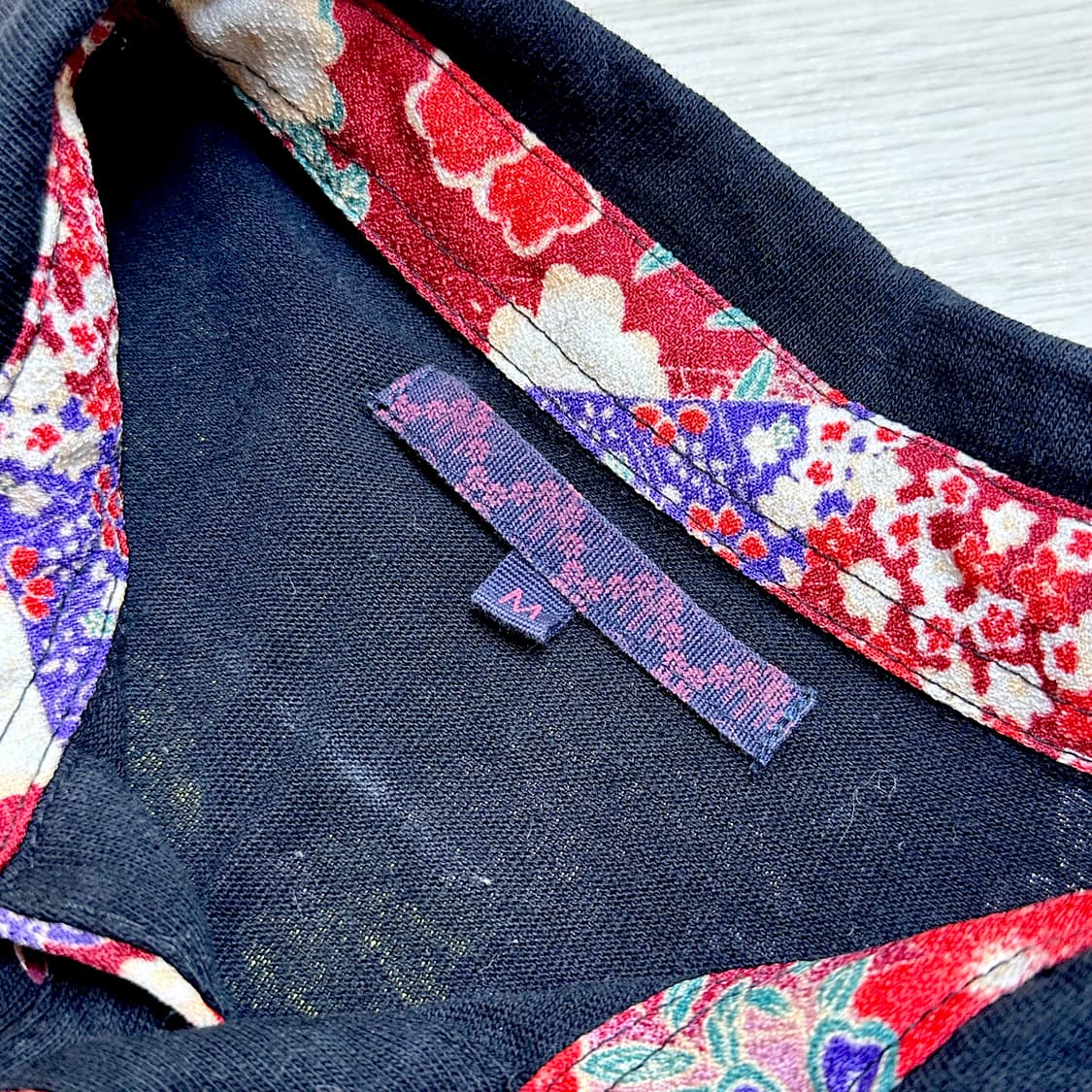 오리엔탈 사쿠라 봉황 자수 카라티셔츠 상품이미지5