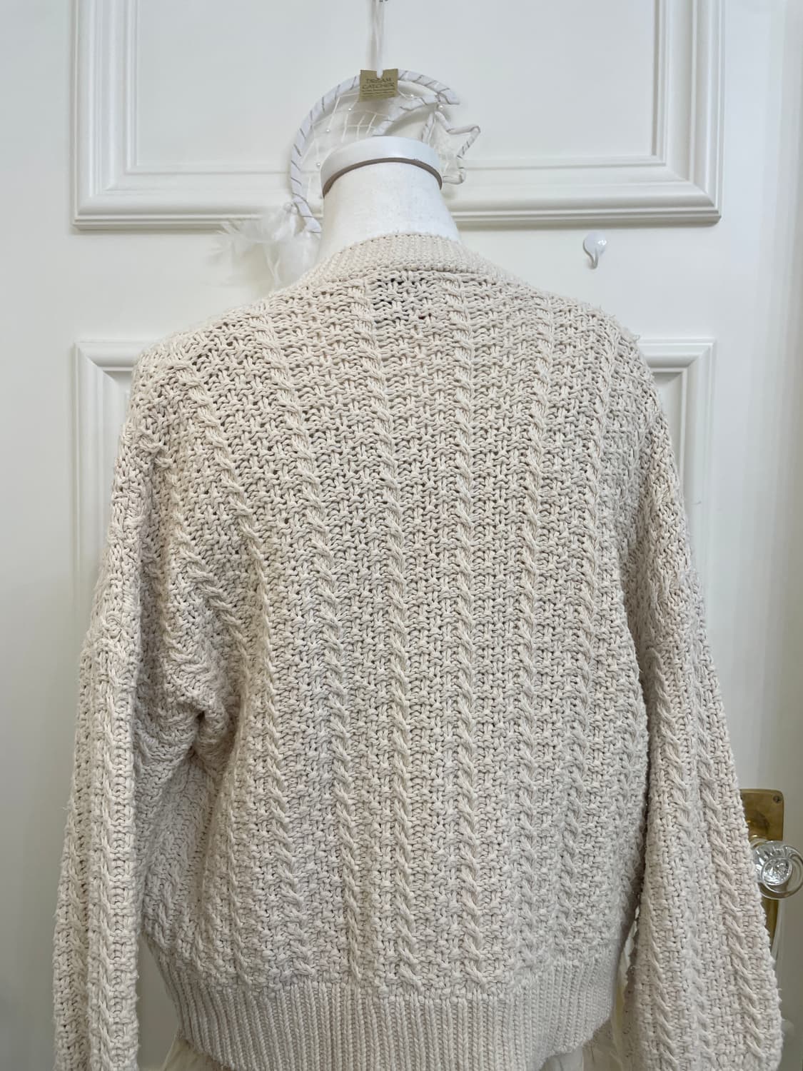 light beige twist over sweater cardigan 상품이미지5