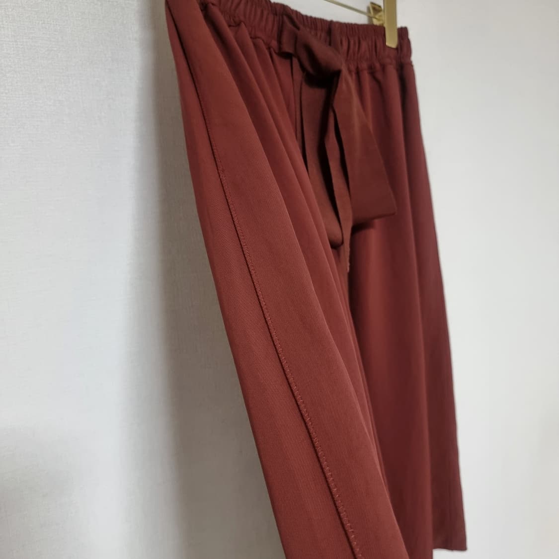 랑방컬렉션 리본타이 와이드 밴딩 팬츠 (55) 상태최상 상품이미지5