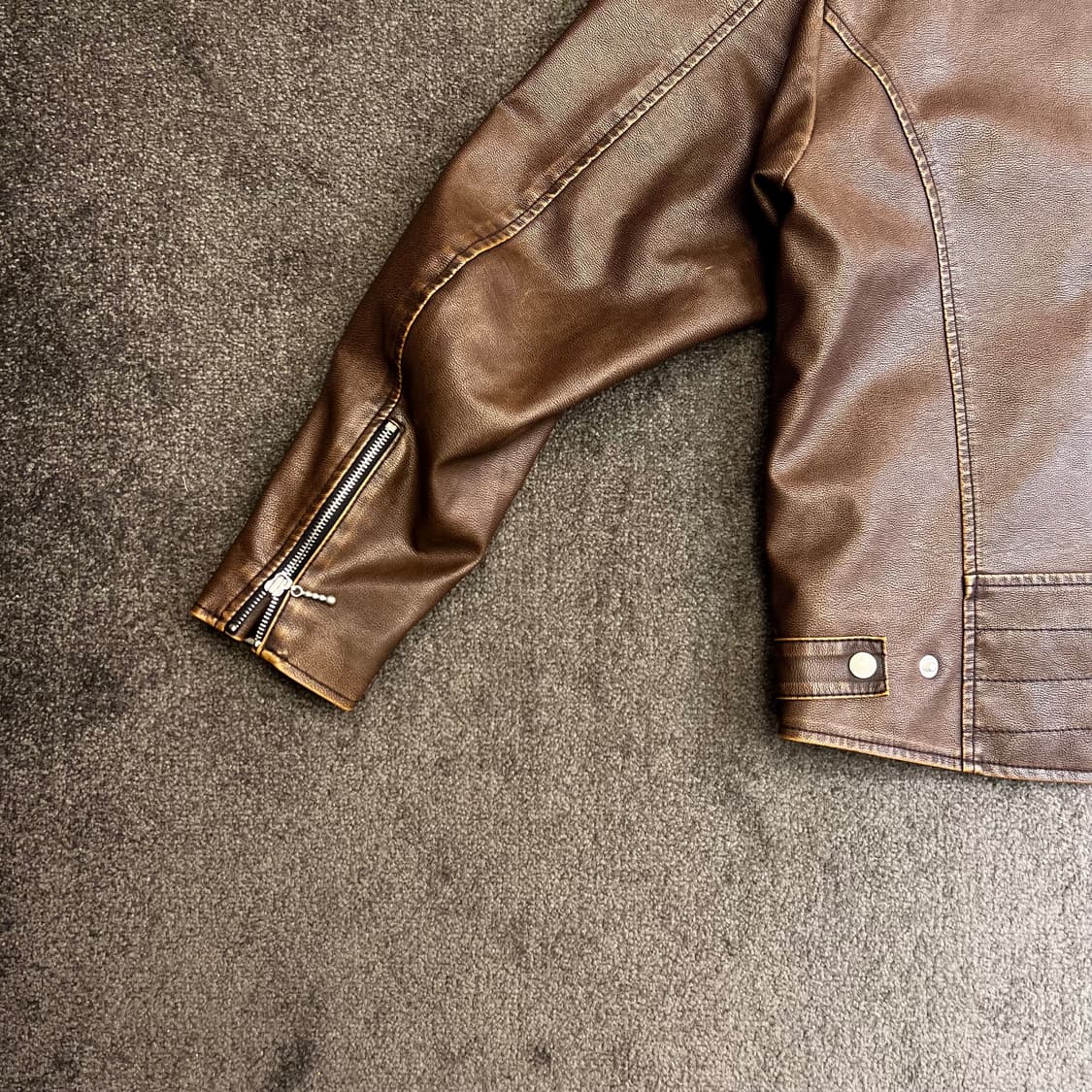 LANE 빈티지 레더 레이싱 자켓 상품이미지6