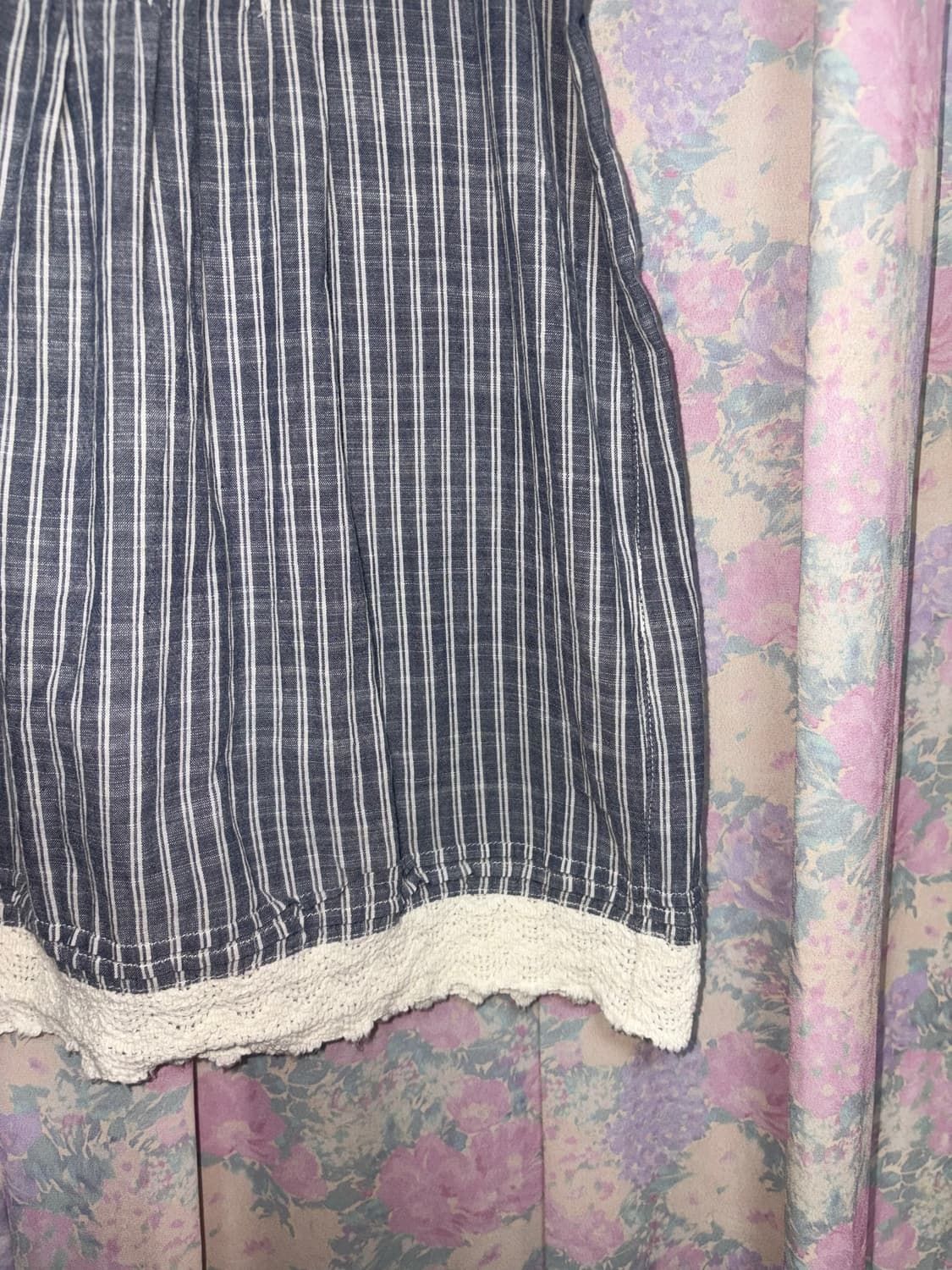 스트라이프 크로쉐 슬리브리스 상품이미지7