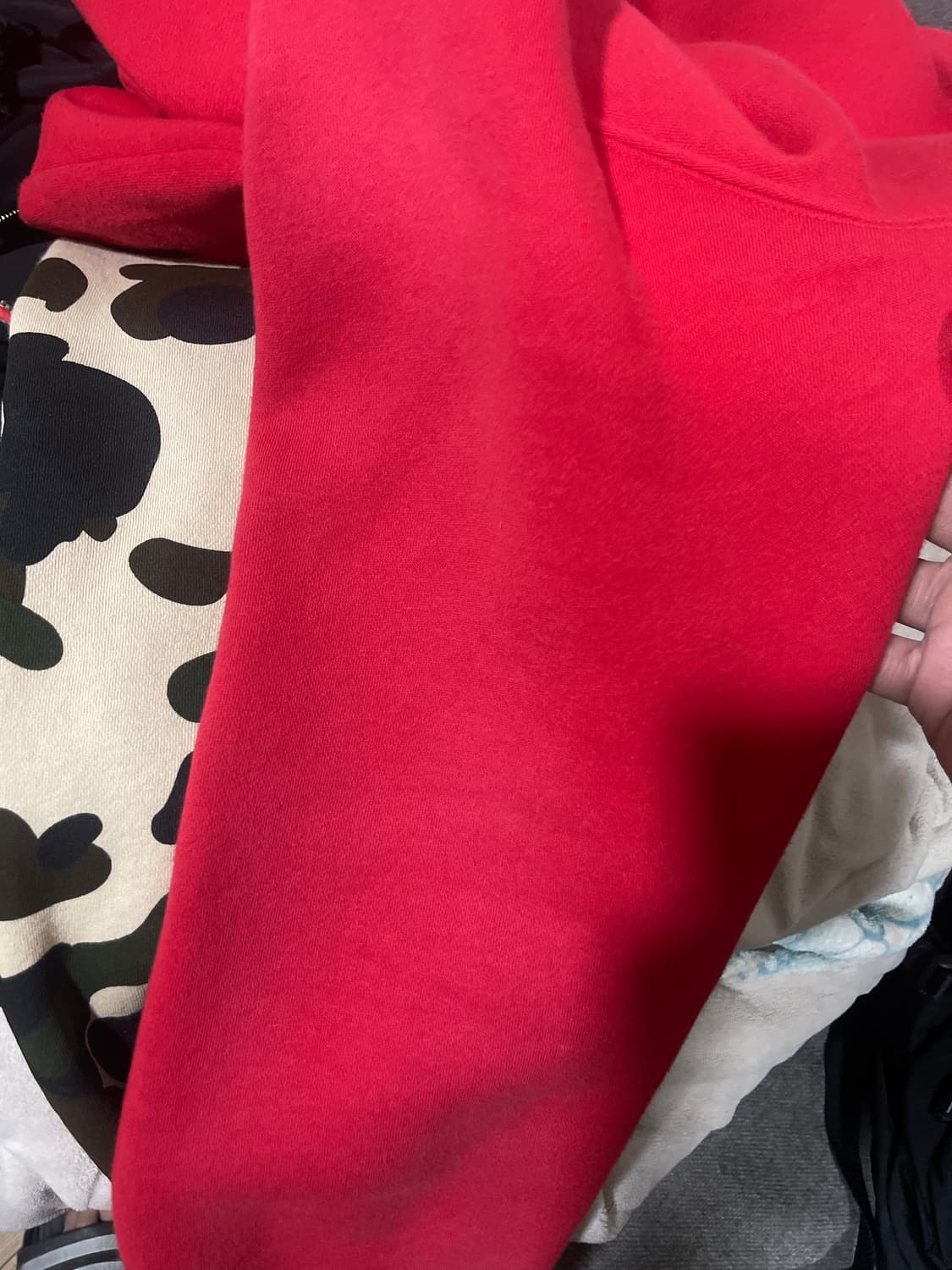 베이프 샤크 후드집업 XXL 레드 상품이미지7