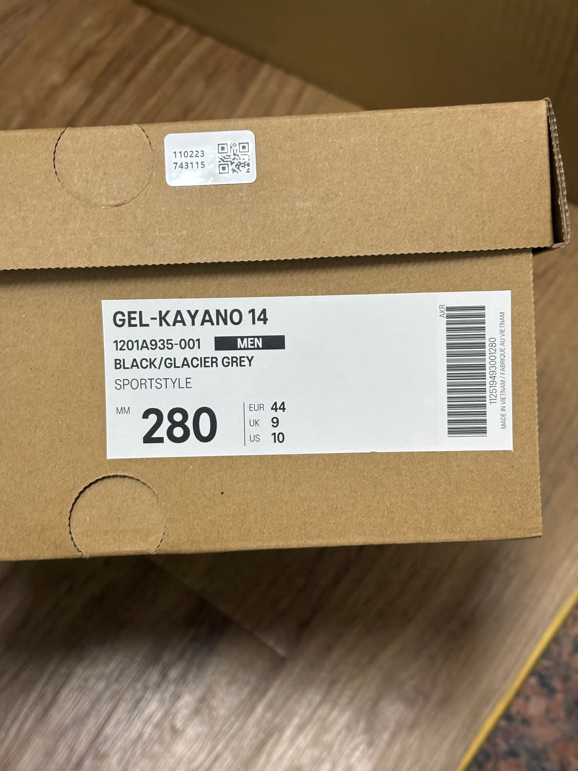 280) 아식스 젤 카야노 14 블랙 글레이셔 그레이 상품이미지8